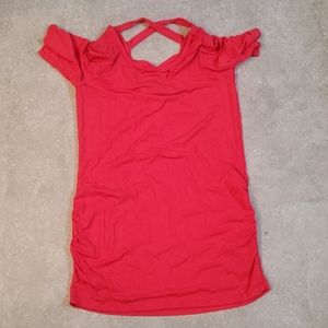 Hot pink maternity shirt